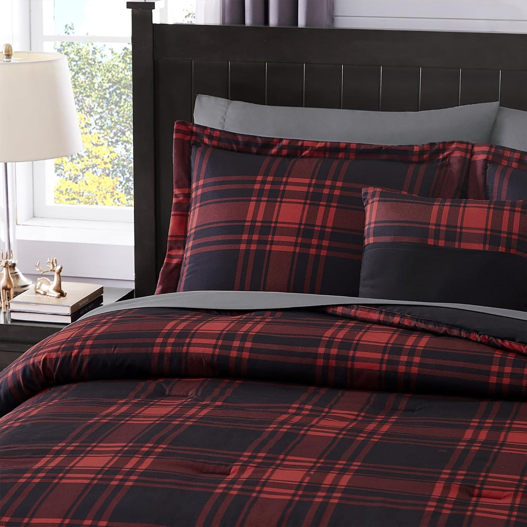 Melex Plaid Comforter Set