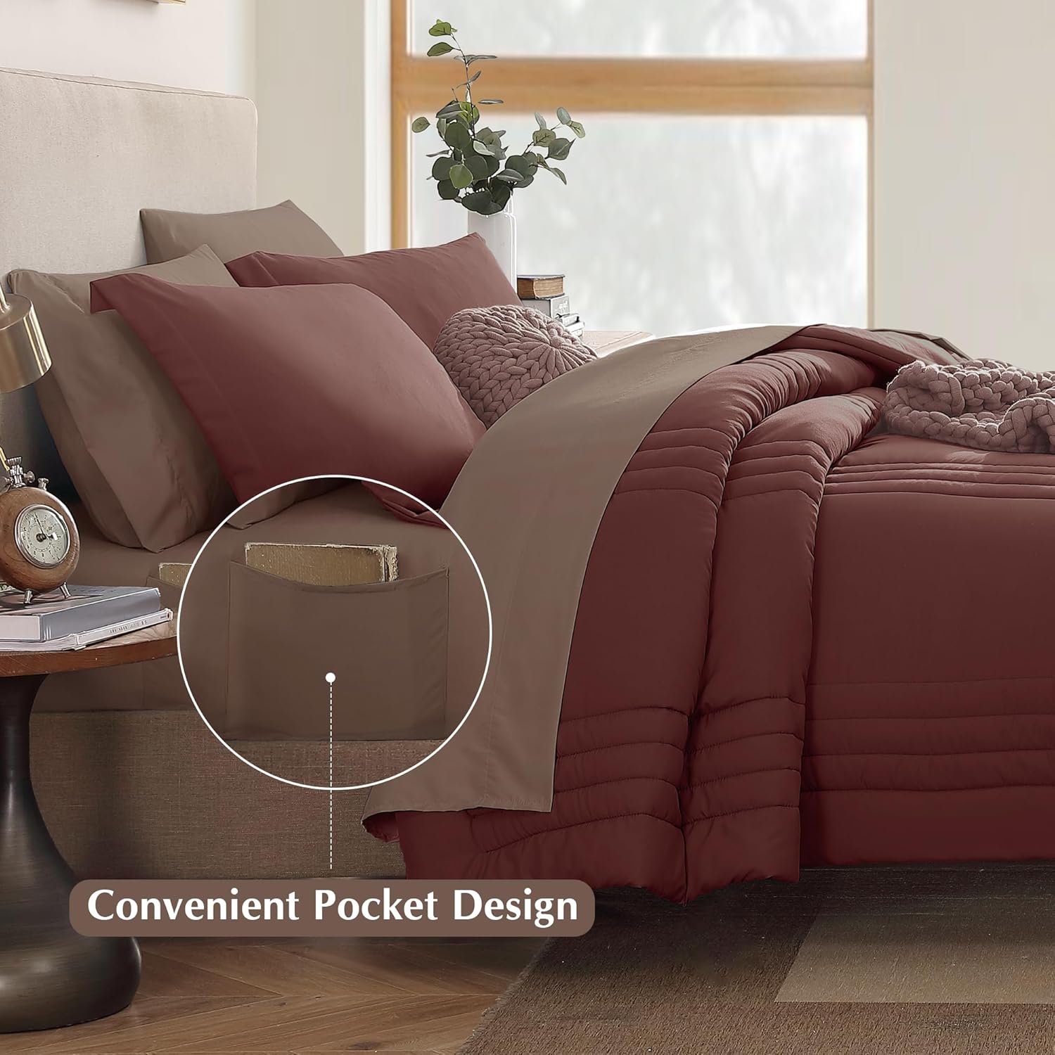 Melex 7-piece Bed in a Bag Comforter Set with Sheets