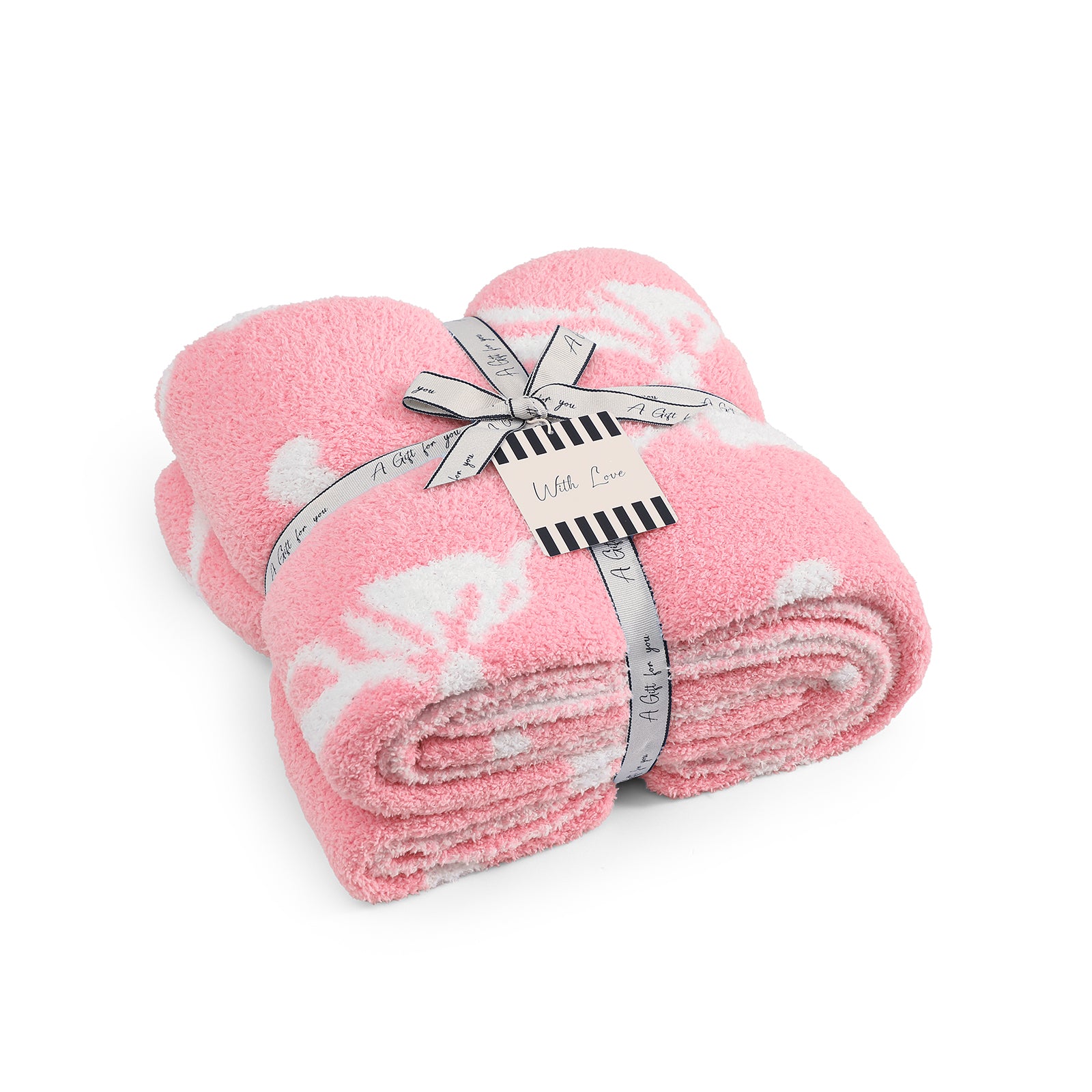 Catami Bow Throw Blanket-Reversible Home Decor Blankets for Couch Sofa Bed Camping 50"x60"