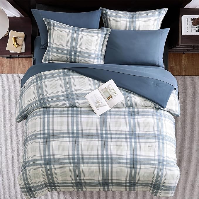 Melex Plaid Comforter Set