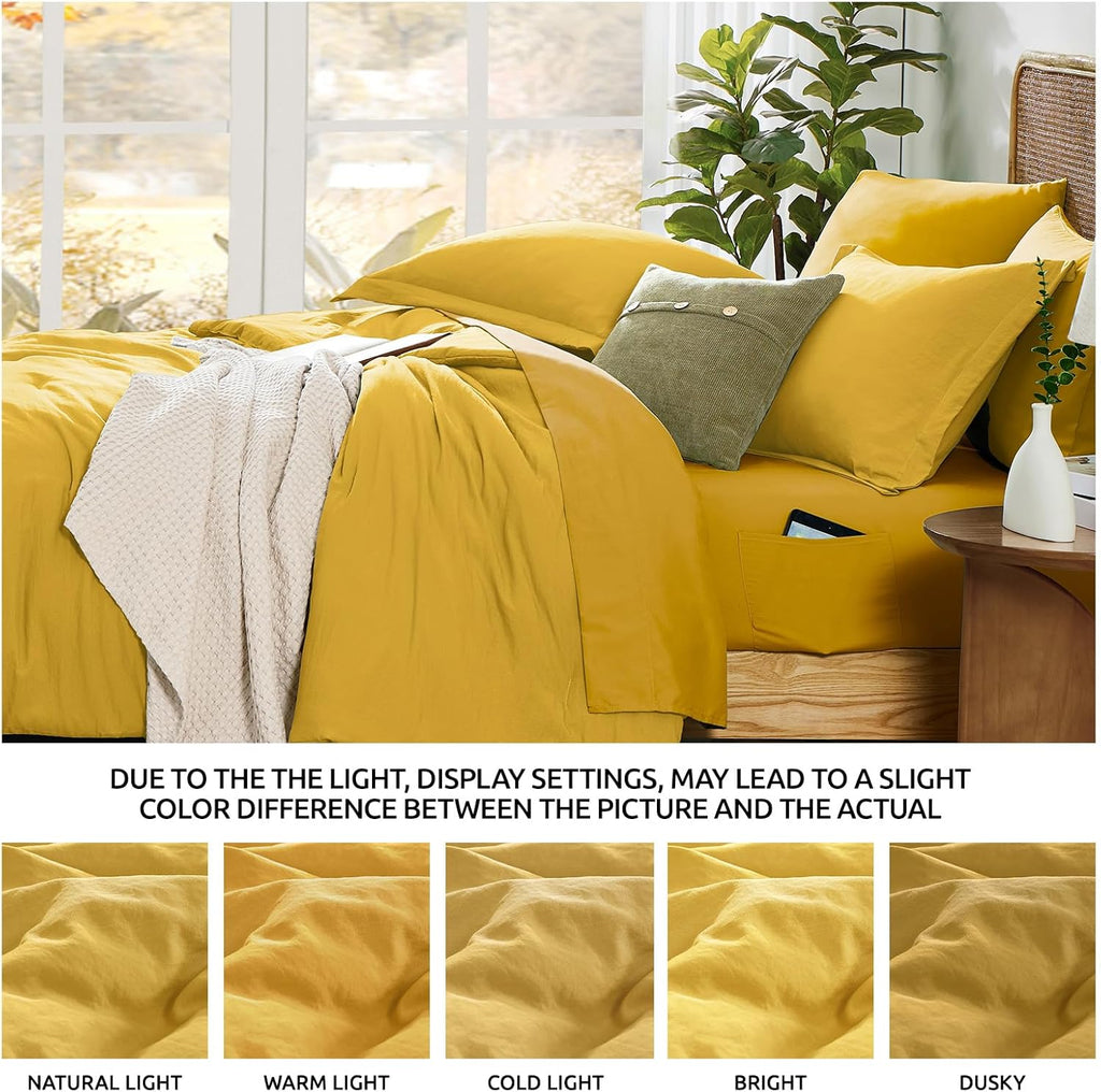 Prewashed fabric 7-piece Bed in a Bag Comforter Set