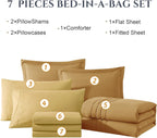 Melex 7-piece Bed in a Bag Comforter Set with Sheets