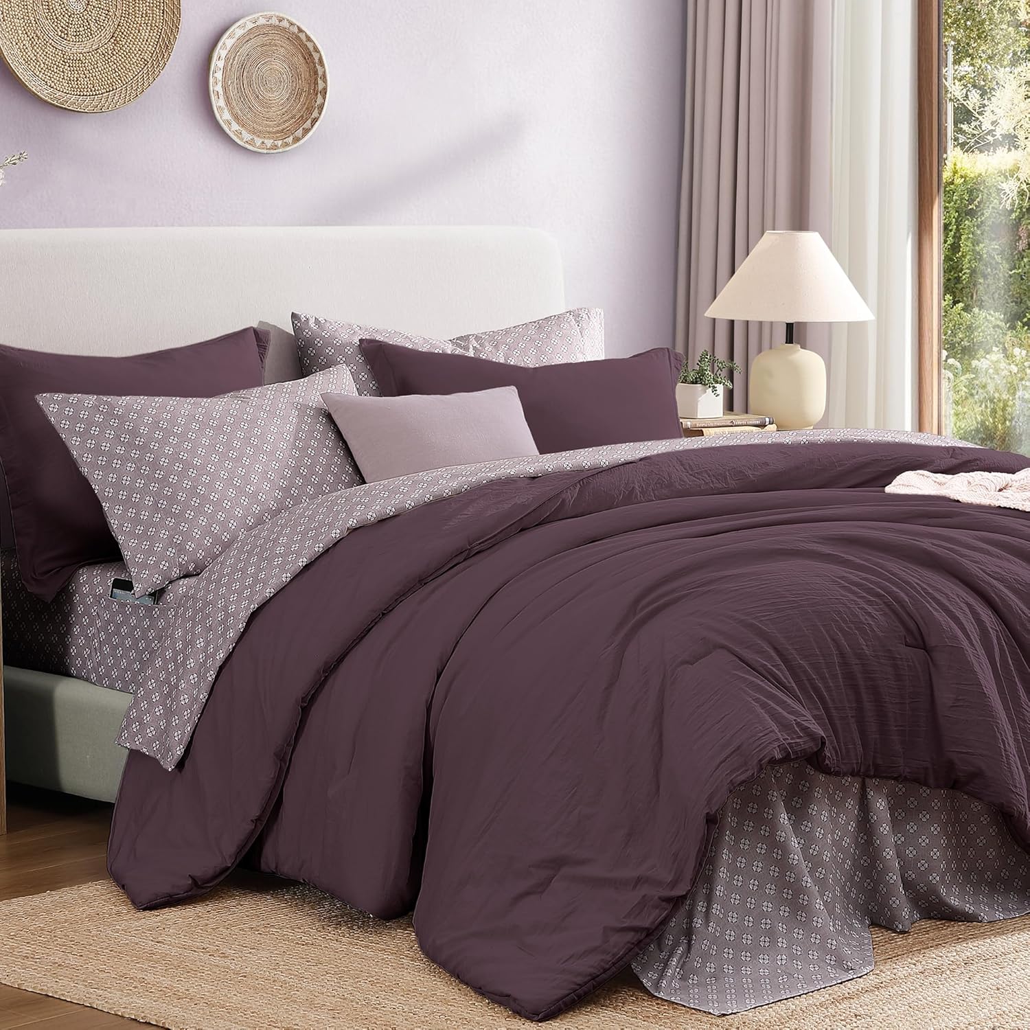 Catami Prewashed Bed in a Bag,Ultra Soft Comforter Bed Set with Sheets