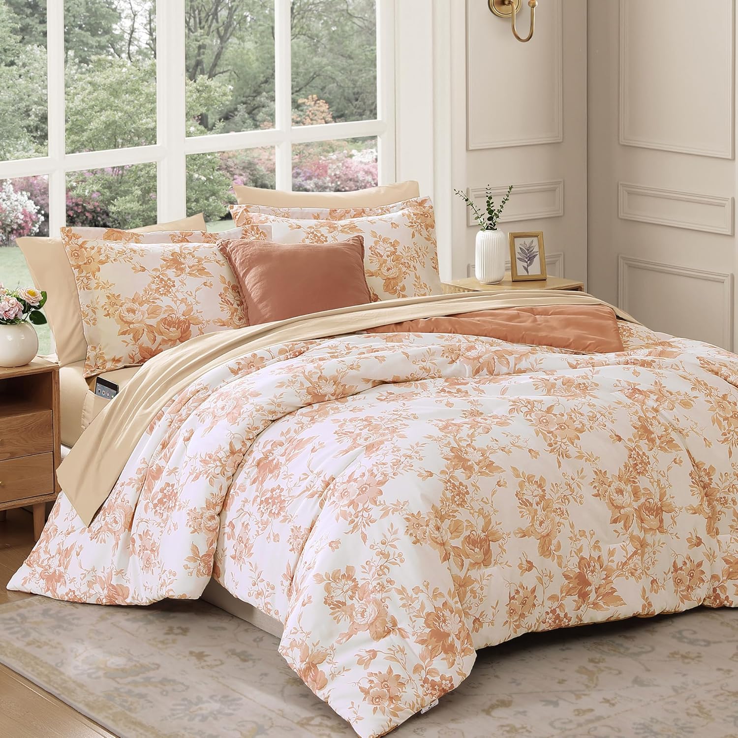 Botanical Flowers Comforter Set