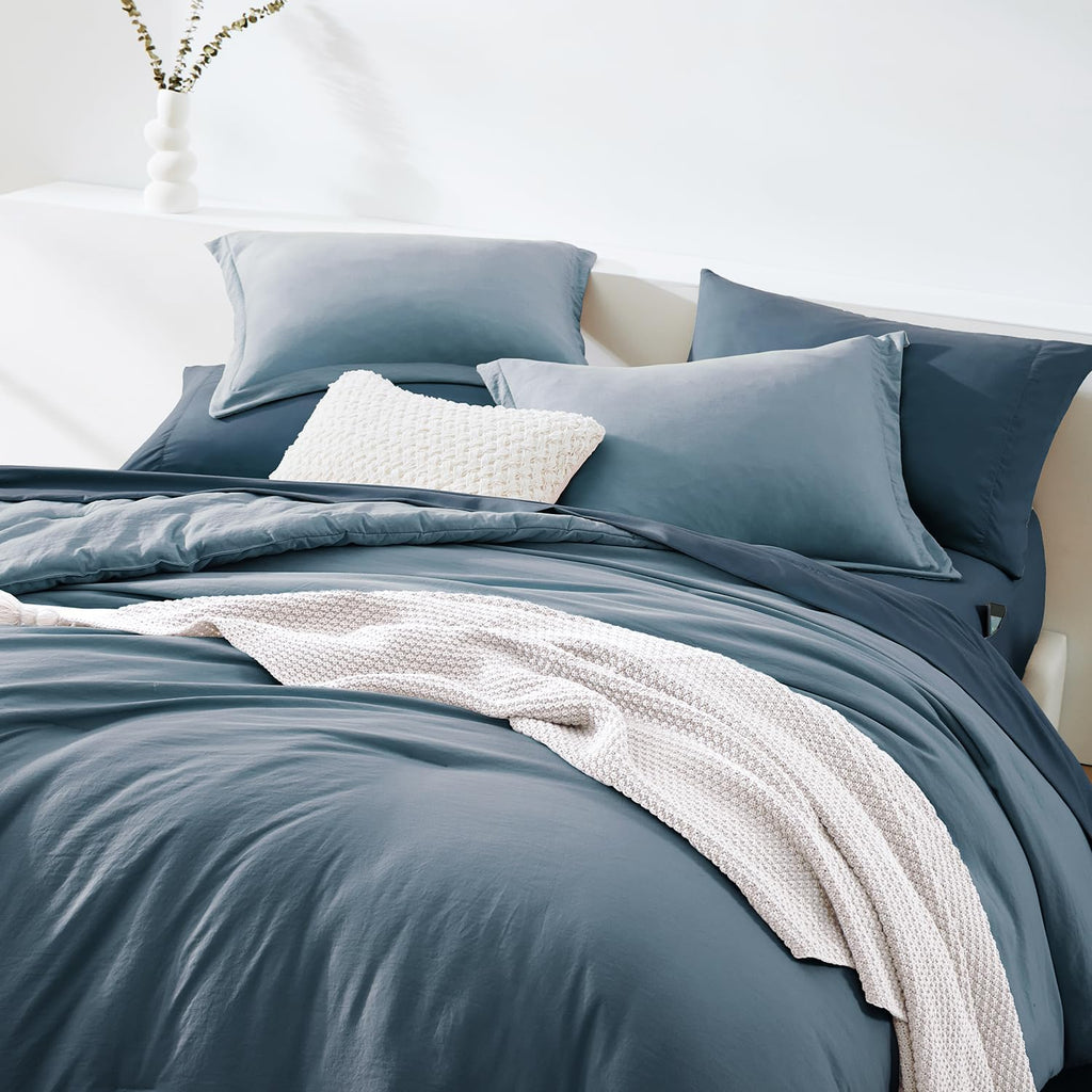 Prewashed fabric 7-piece Bed in a Bag Comforter Set