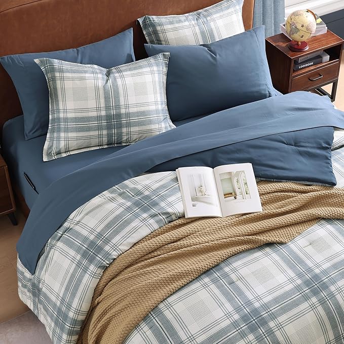 Melex Plaid Comforter Set