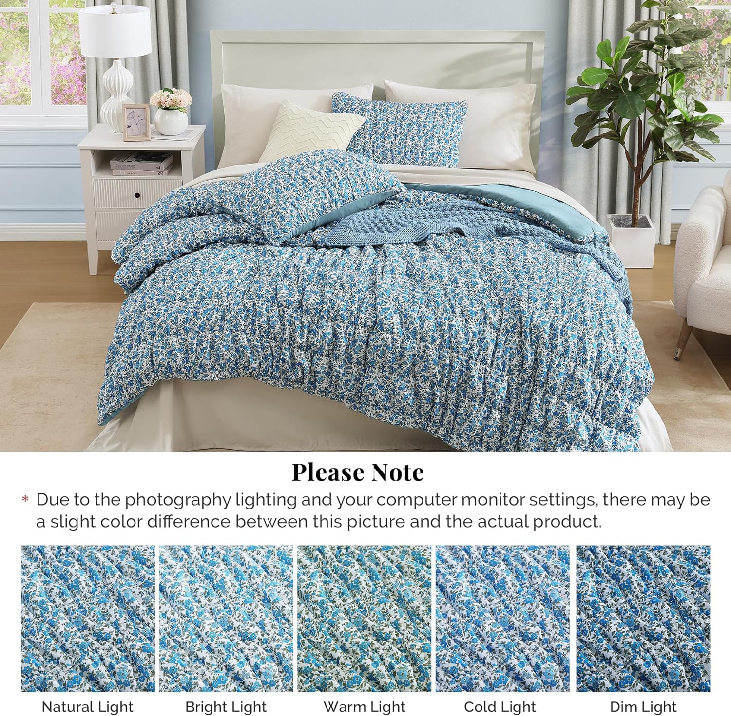 Melex Puff 7-piece Bed in a Bag Comforter Set with Sheets