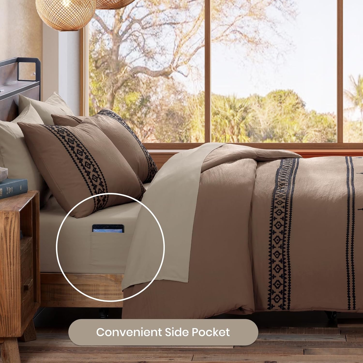 Melex Embroidery Comforter Set