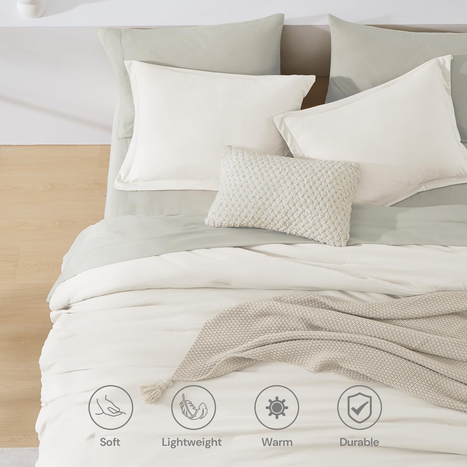 Prewashed fabric 7-piece Bed in a Bag Comforter Set