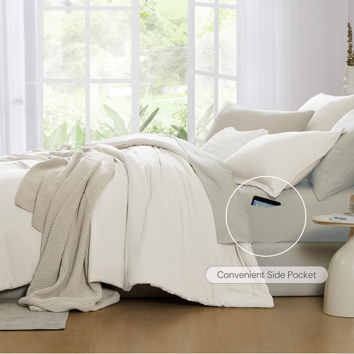 Prewashed fabric 7-piece Bed in a Bag Comforter Set