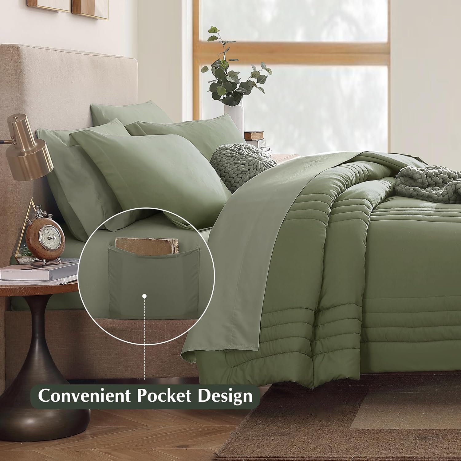 Melex 7-piece Bed in a Bag Comforter Set with Sheets