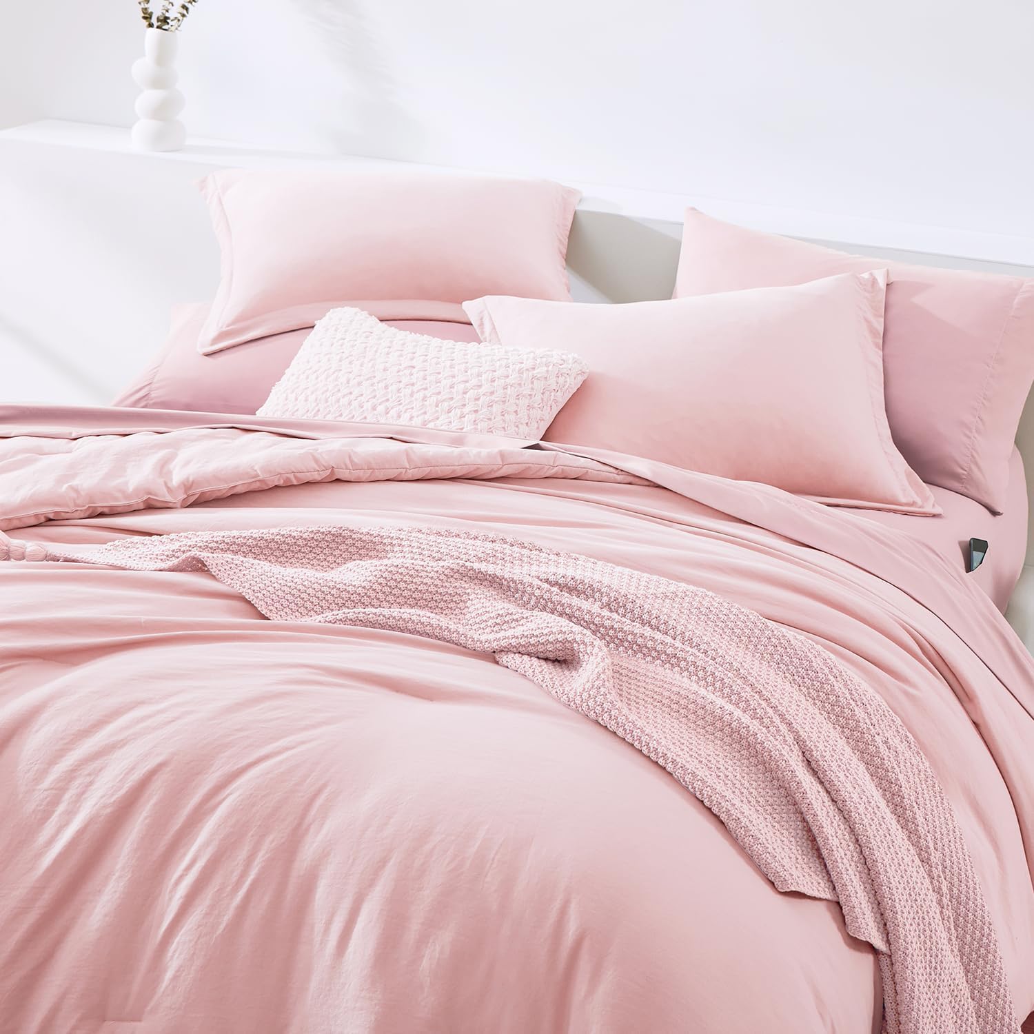 Prewashed fabric 7-piece Bed in a Bag Comforter Set