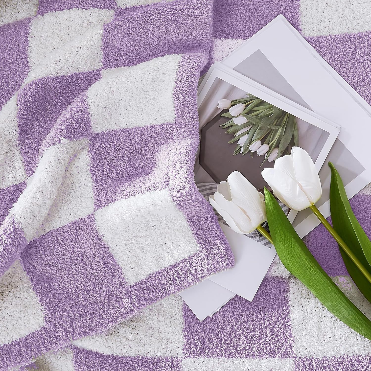 Melex Checkered Throw Blanket