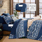 Melex Boho 7-Piece Bed in a Bag Comforter Set with Sheets