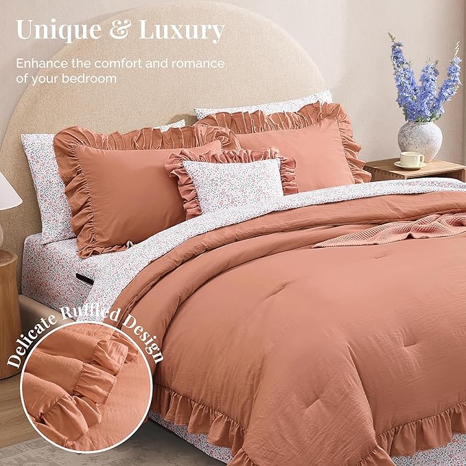 Melex Ruffle Comforter Set