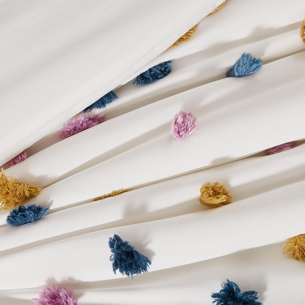 Melex Pom Tufted Comforter Set