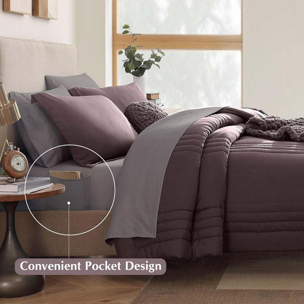 Melex 7-piece Bed in a Bag Comforter Set with Sheets