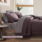 Melex 7-piece Bed in a Bag Comforter Set with Sheets