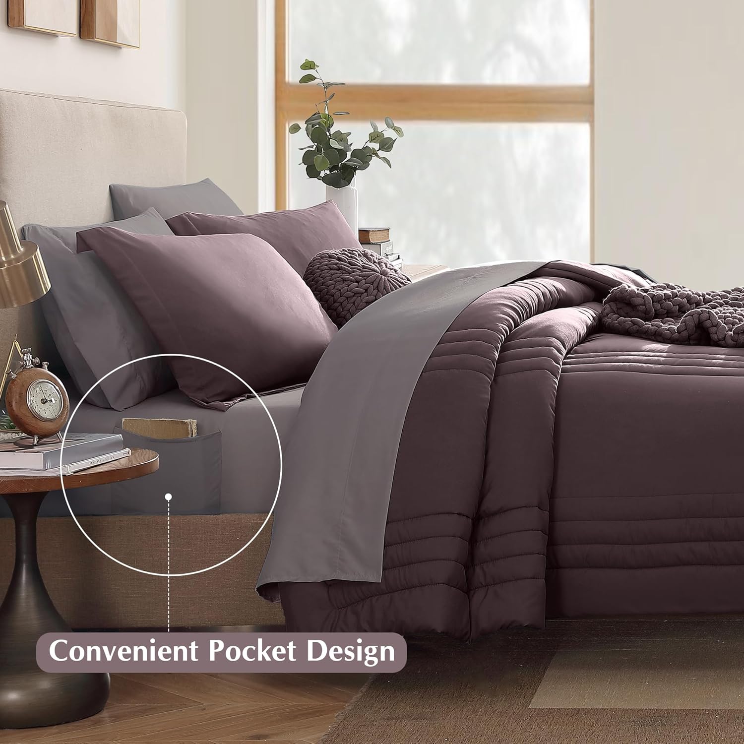 Melex 7-piece Bed in a Bag Comforter Set with Sheets