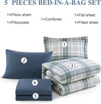 Melex Plaid Comforter Set