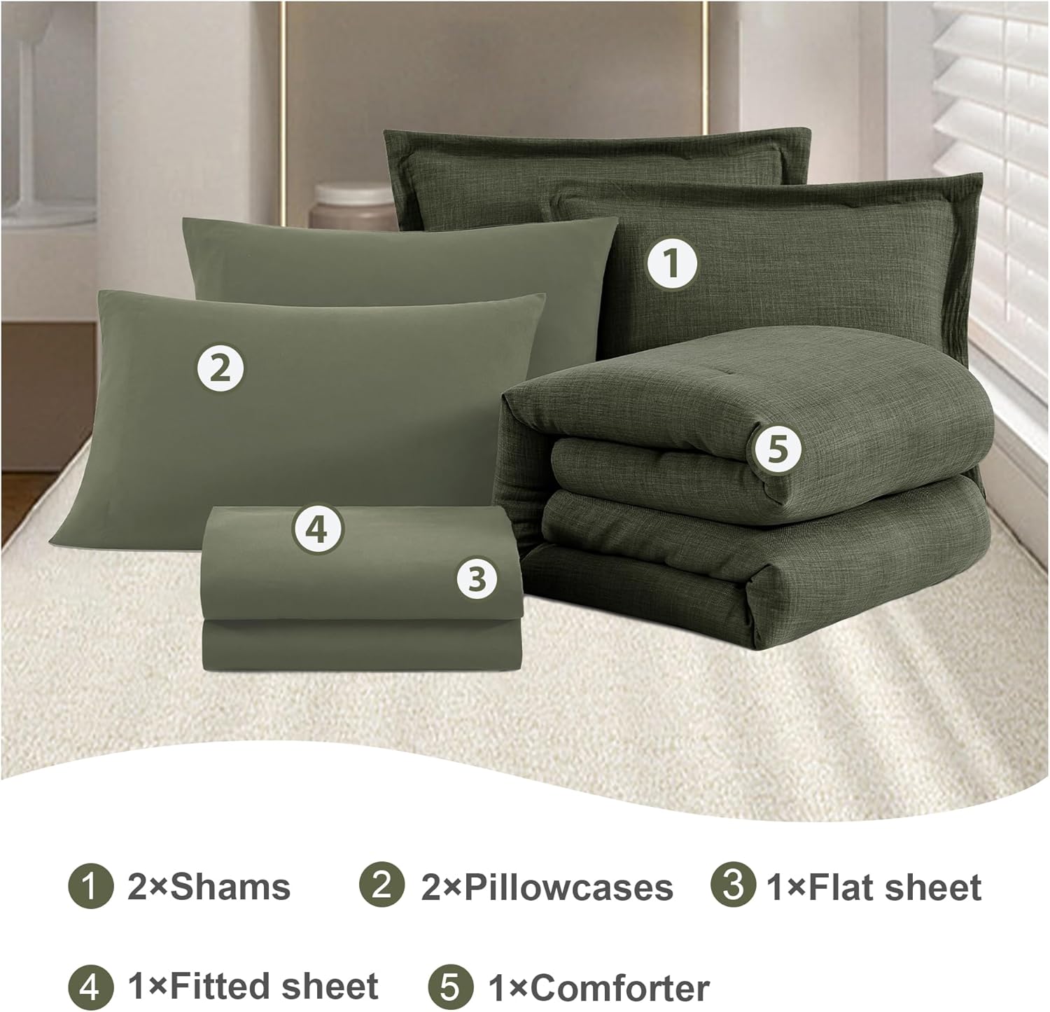 Melex Textured Comforter Set