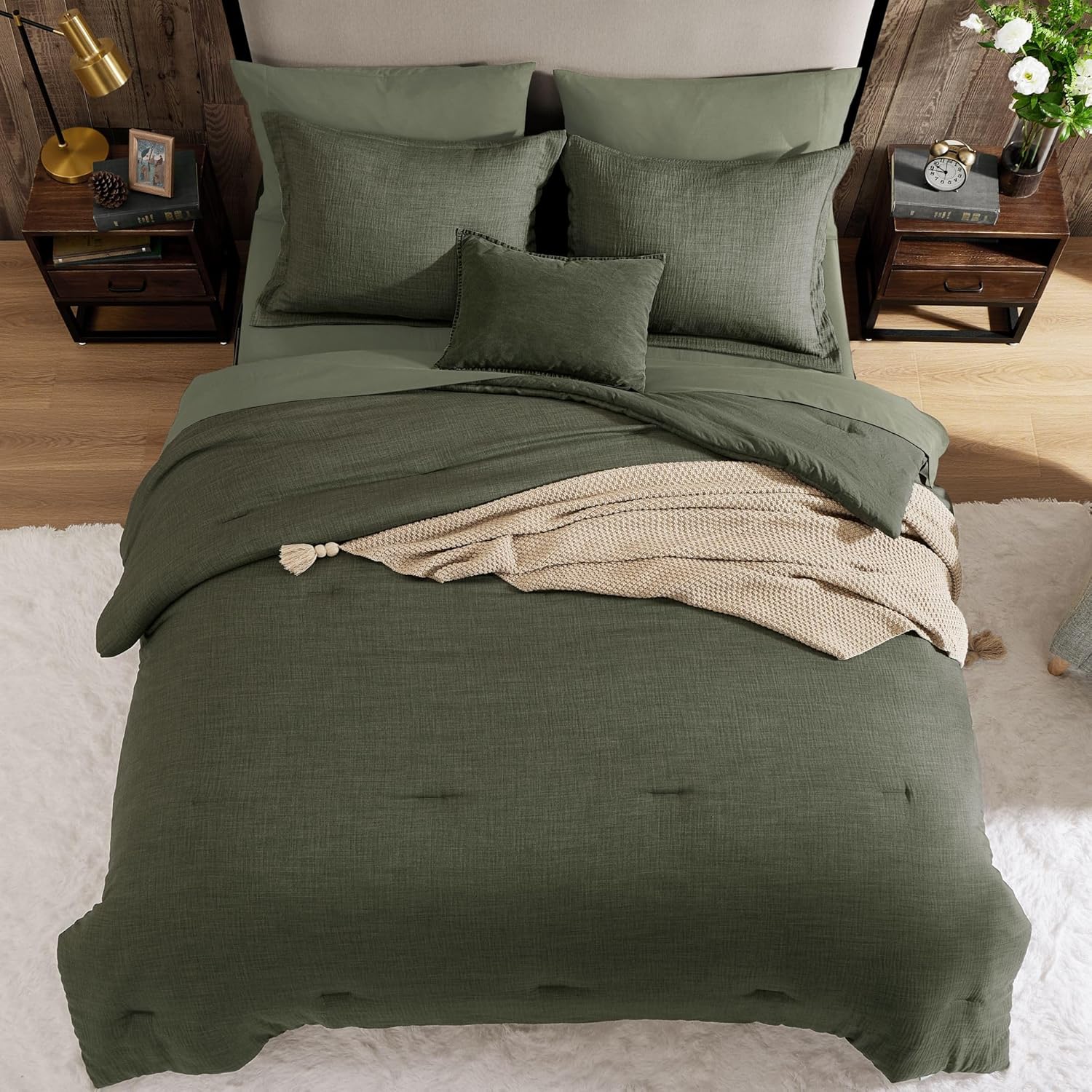 Melex Textured Comforter Set