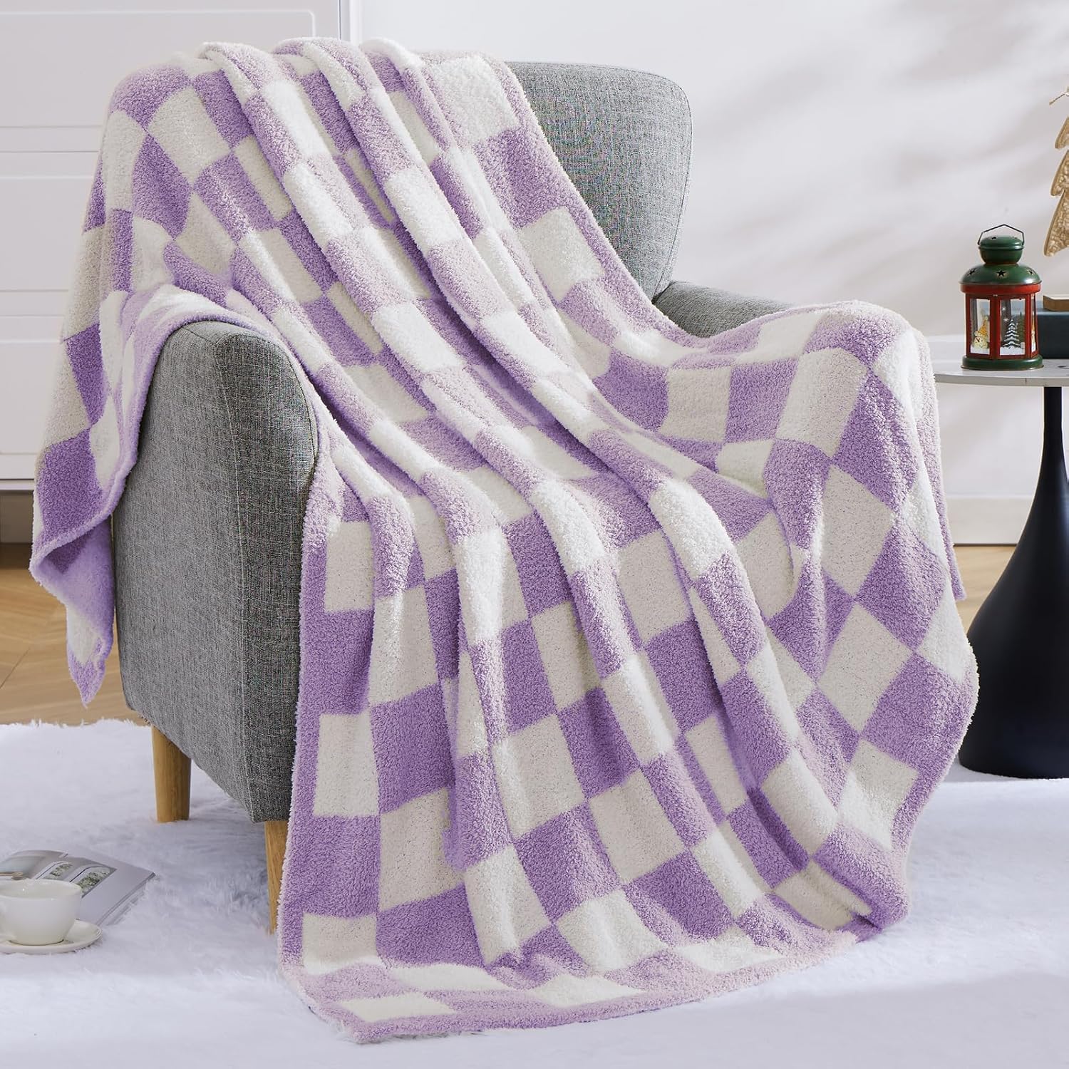 Melex Checkered Throw Blanket