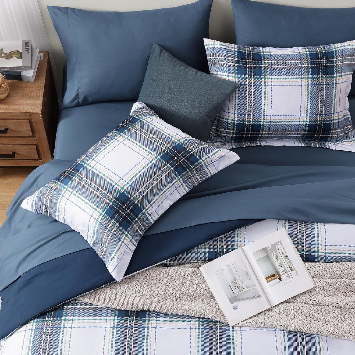 Melex Plaid Comforter Set