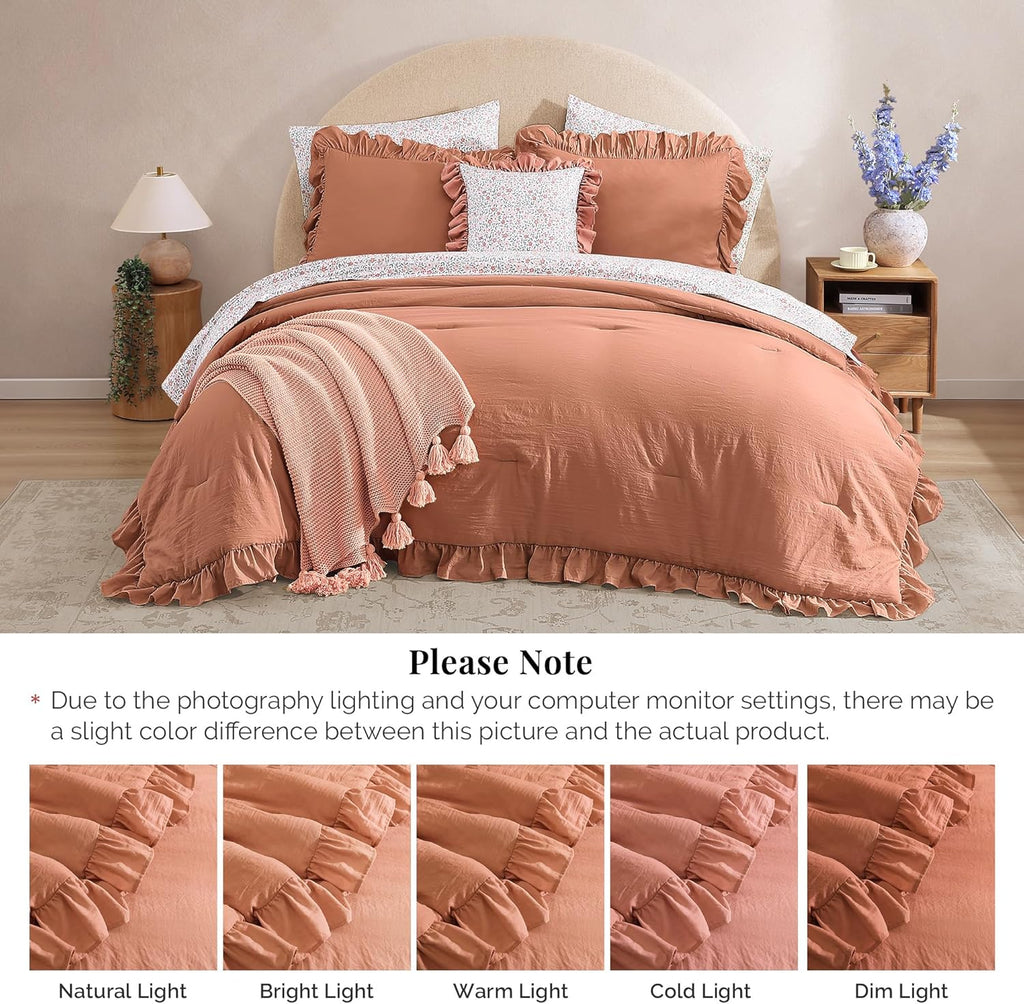 Melex Ruffle Comforter Set