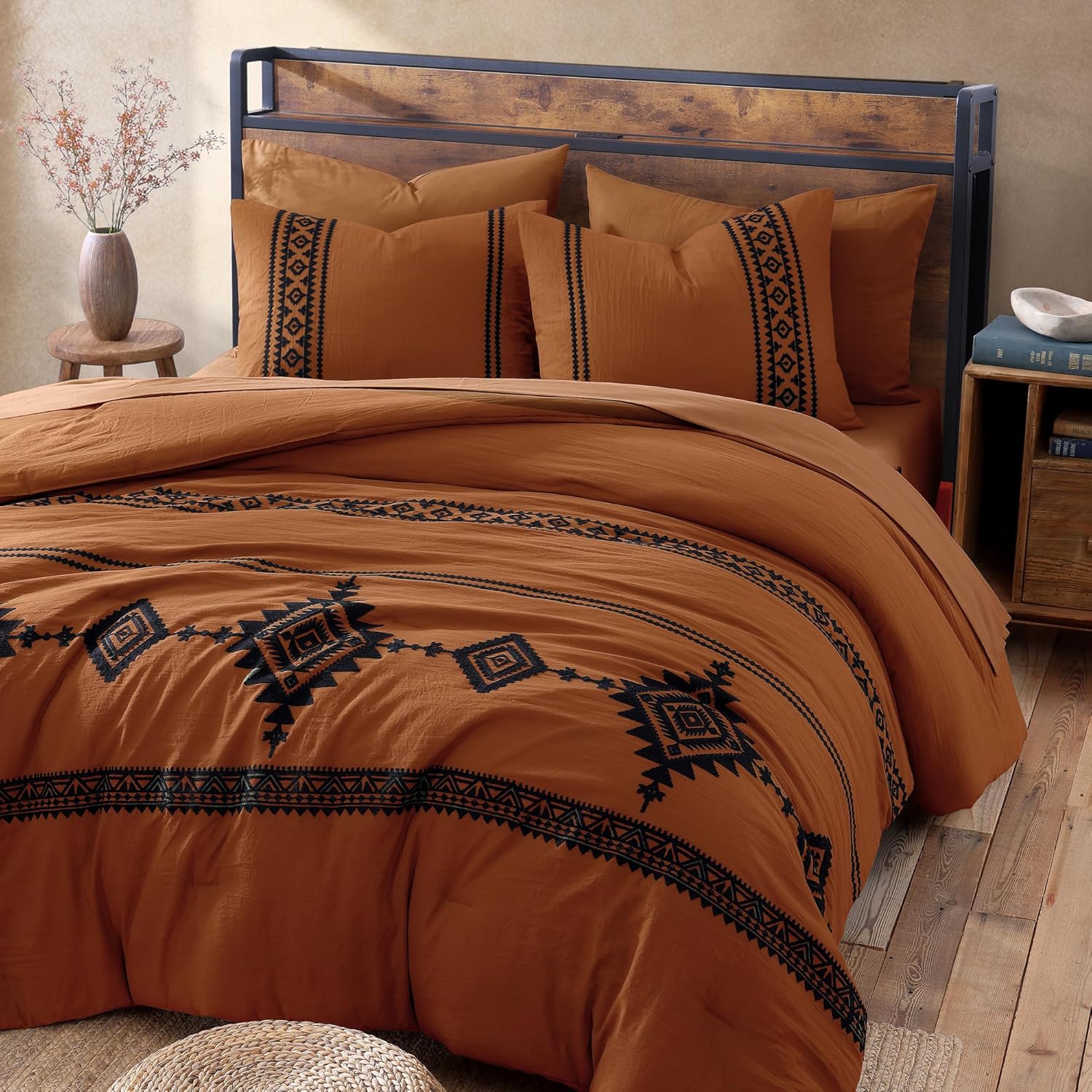 Melex Embroidery Comforter Set