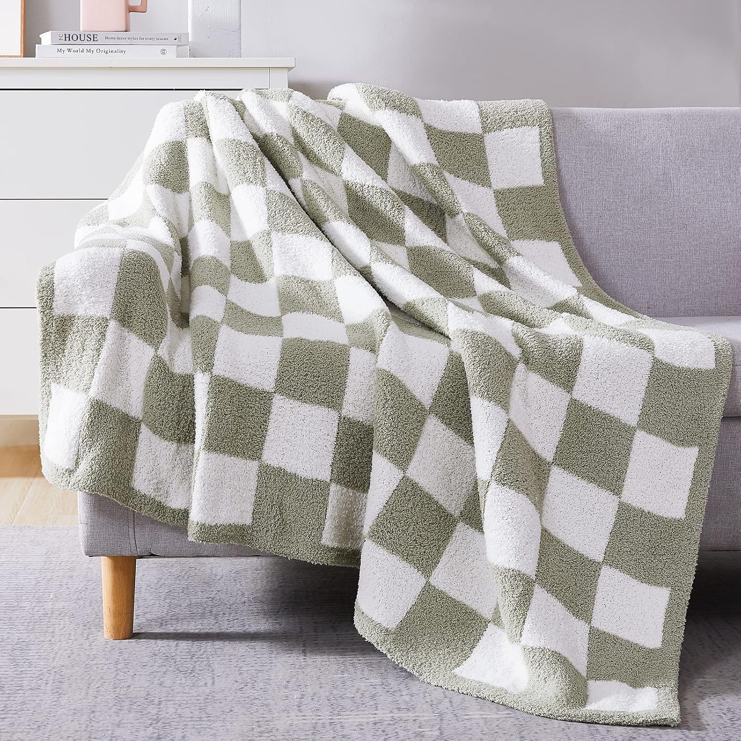 Melex Checkered Throw Blanket
