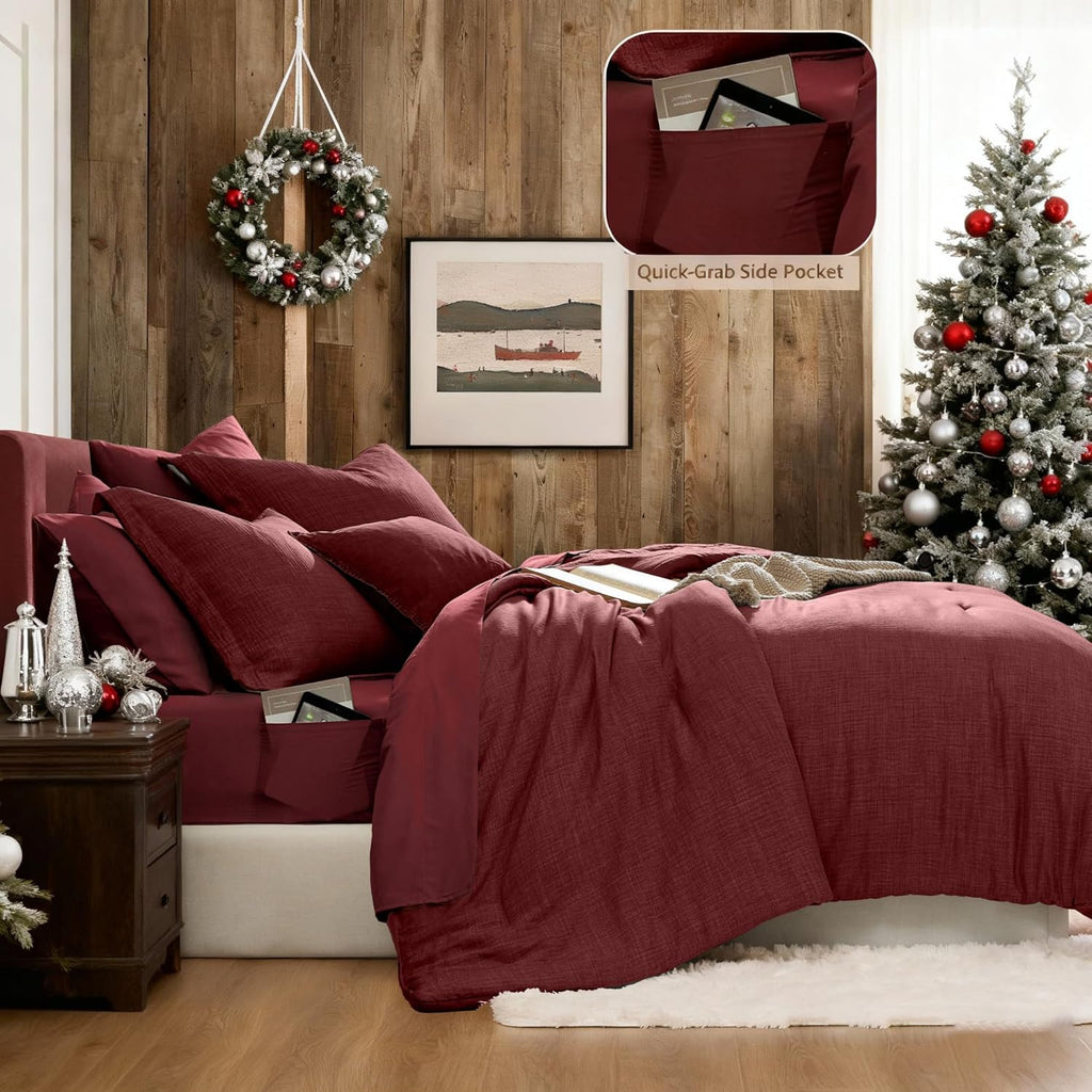 Melex Textured Comforter Set