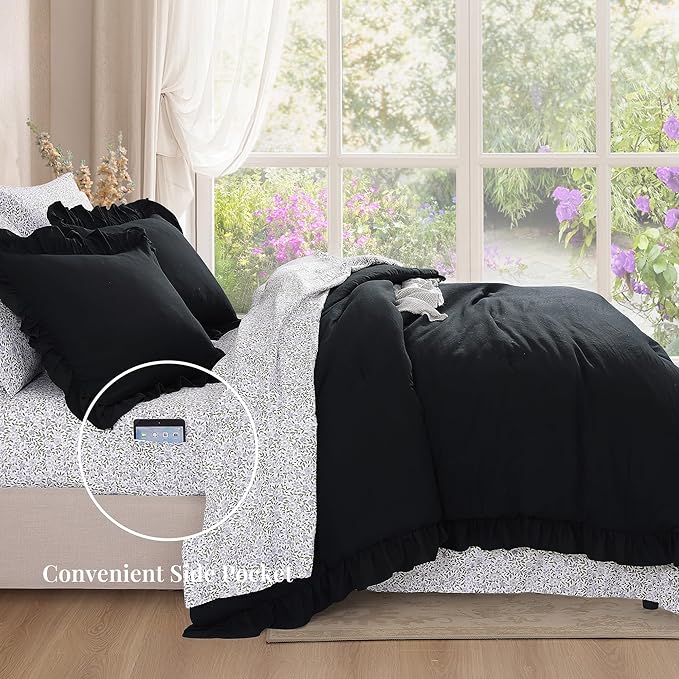 Melex Ruffle Comforter Set