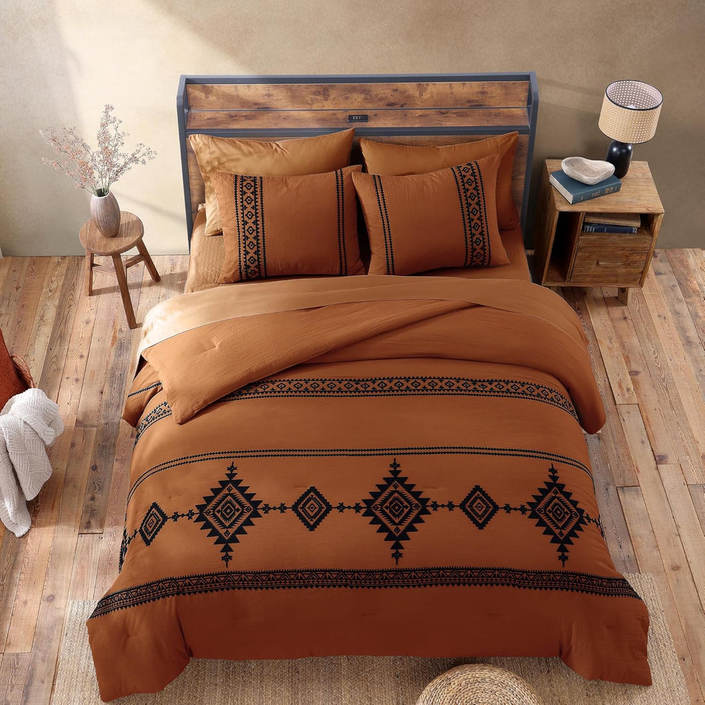 Melex Embroidery Comforter Set