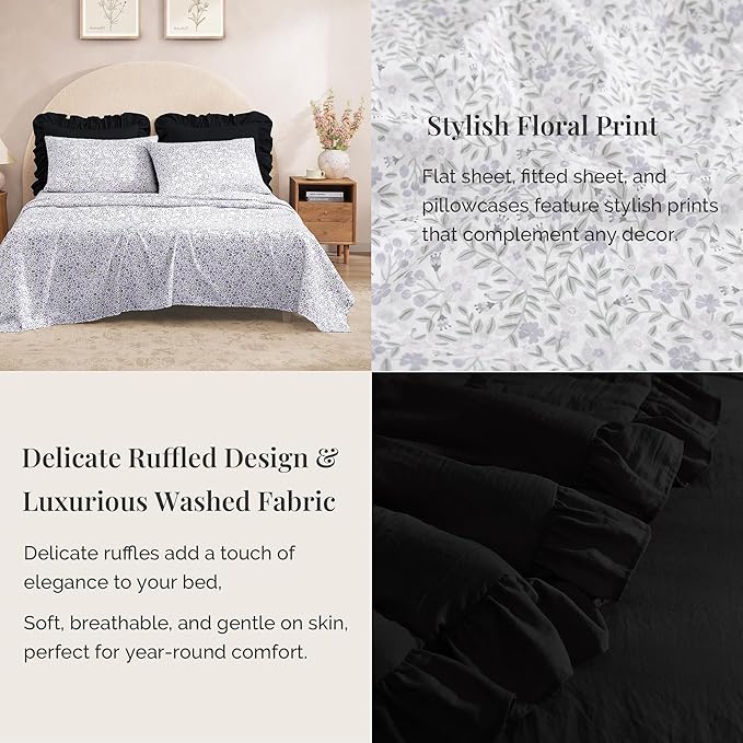 Melex Ruffle Comforter Set