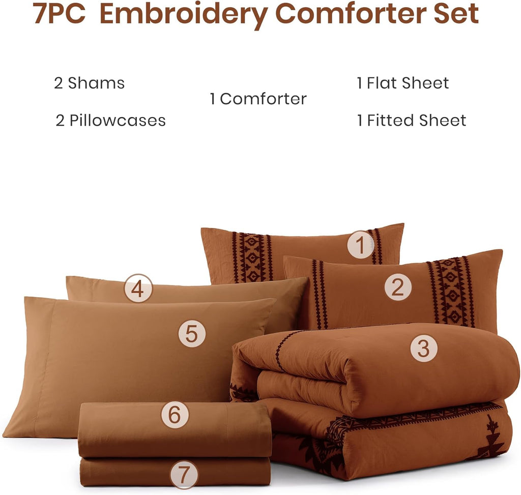 Melex Embroidery Comforter Set