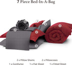 Melex Prewashed Bed in a Bag,Ultra Soft Comforter Bed Set with Sheets