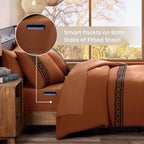 Melex Embroidery Comforter Set