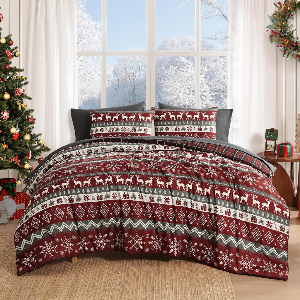 Melex Plaid Comforter Set