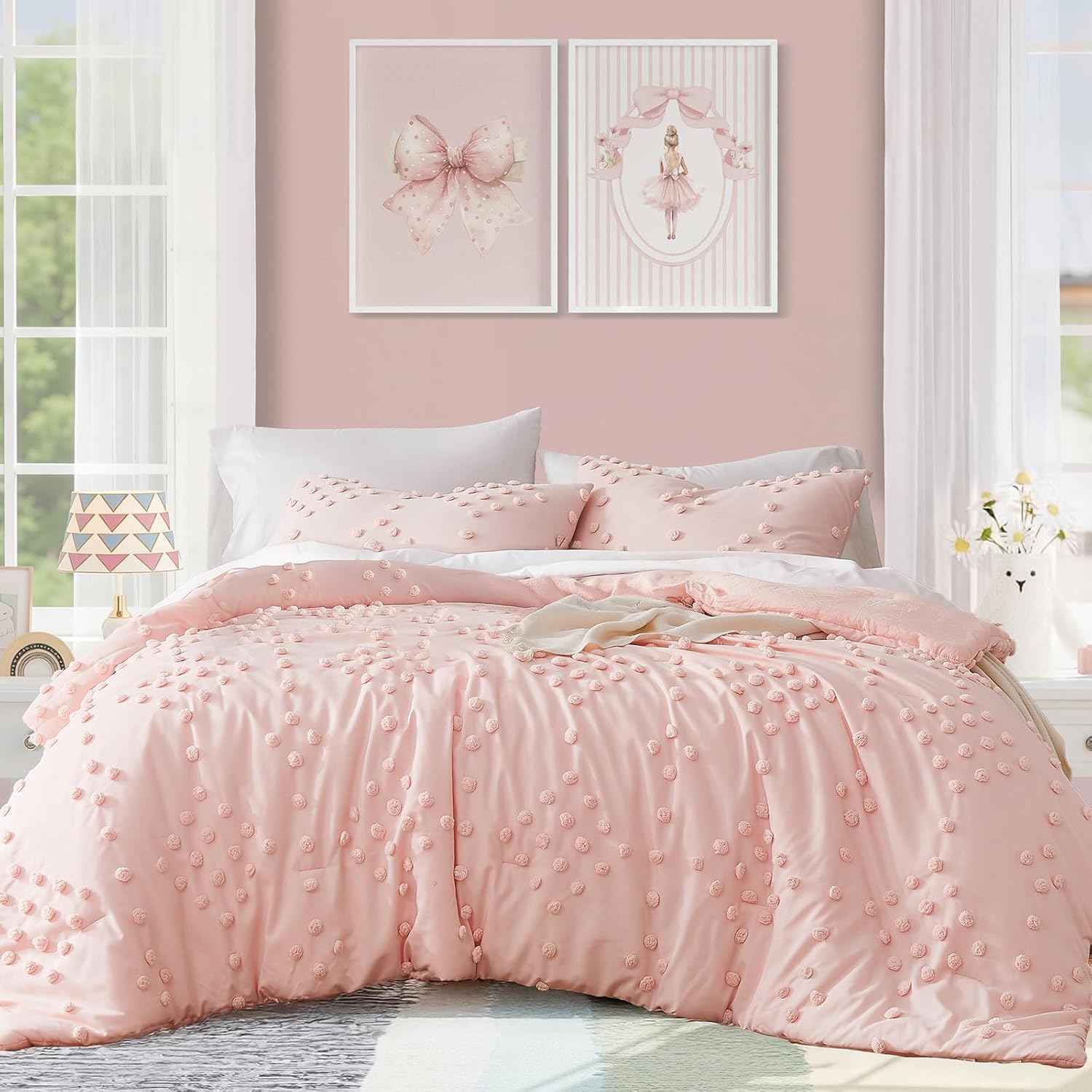 Melex Pom Tufted Comforter Set