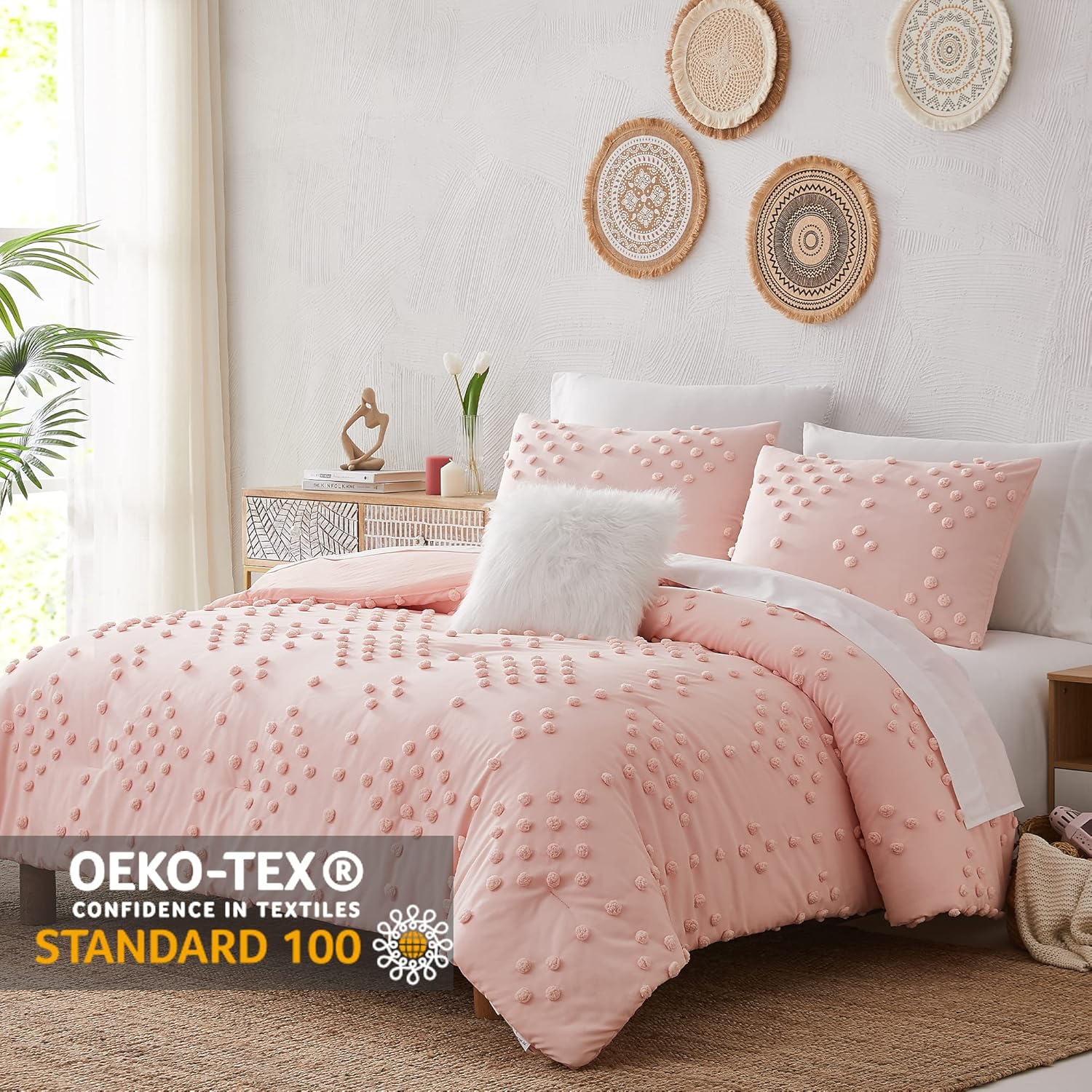 Melex Pom Tufted Comforter Set