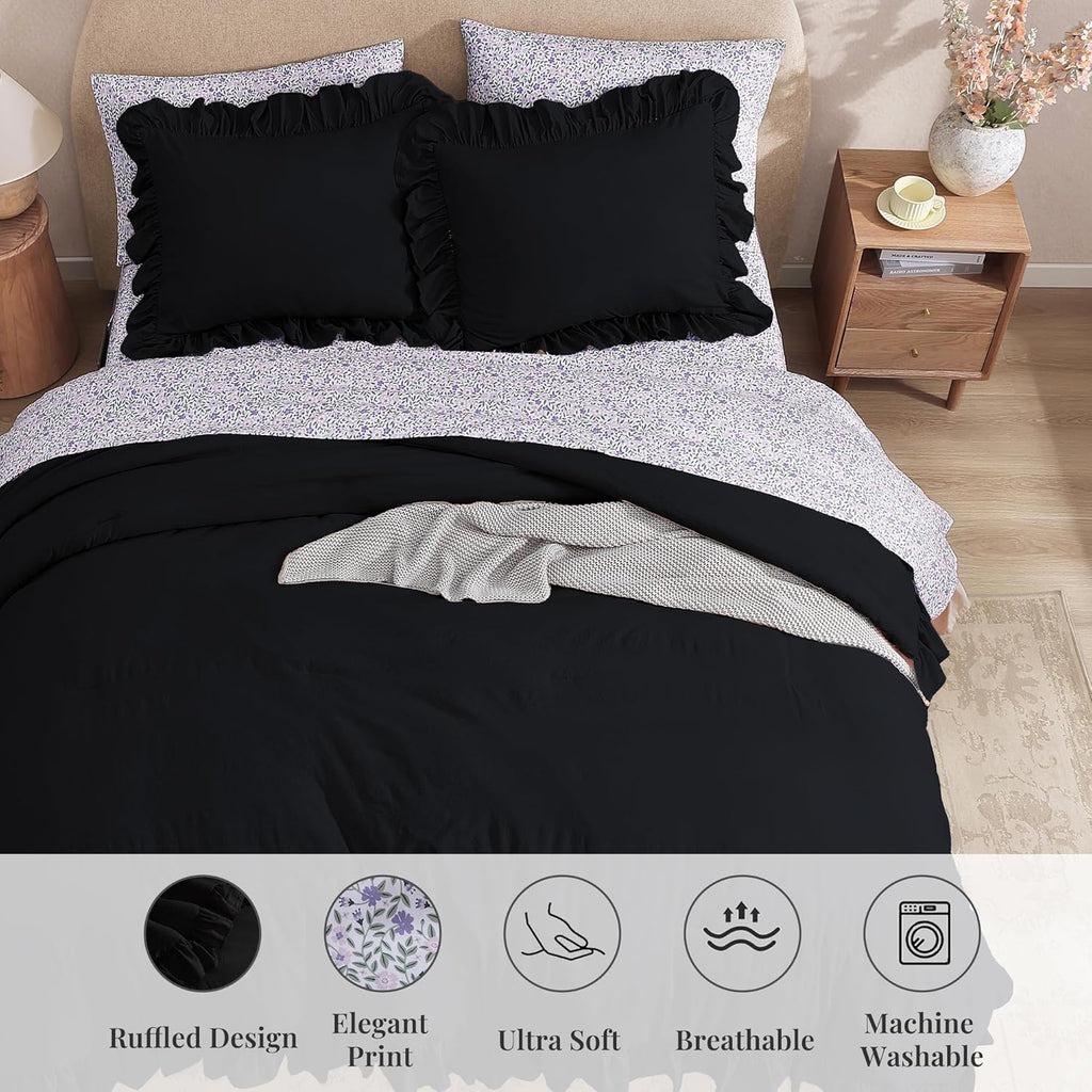 Melex Ruffle Comforter Set