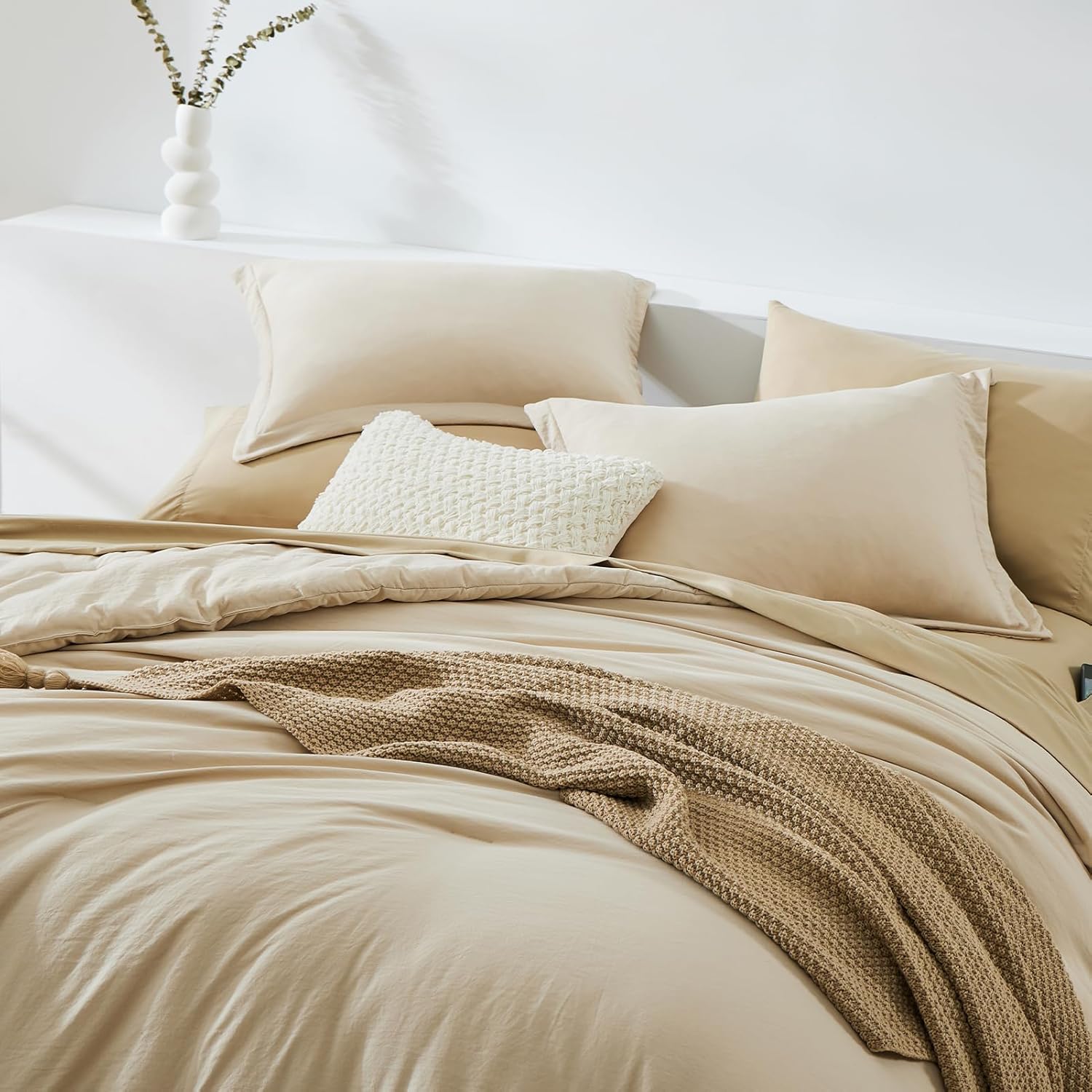 Prewashed fabric 7-piece Bed in a Bag Comforter Set