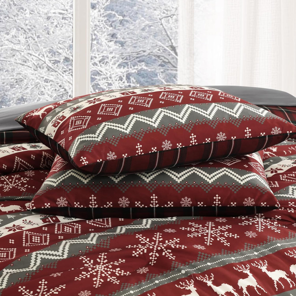 Melex Plaid Comforter Set