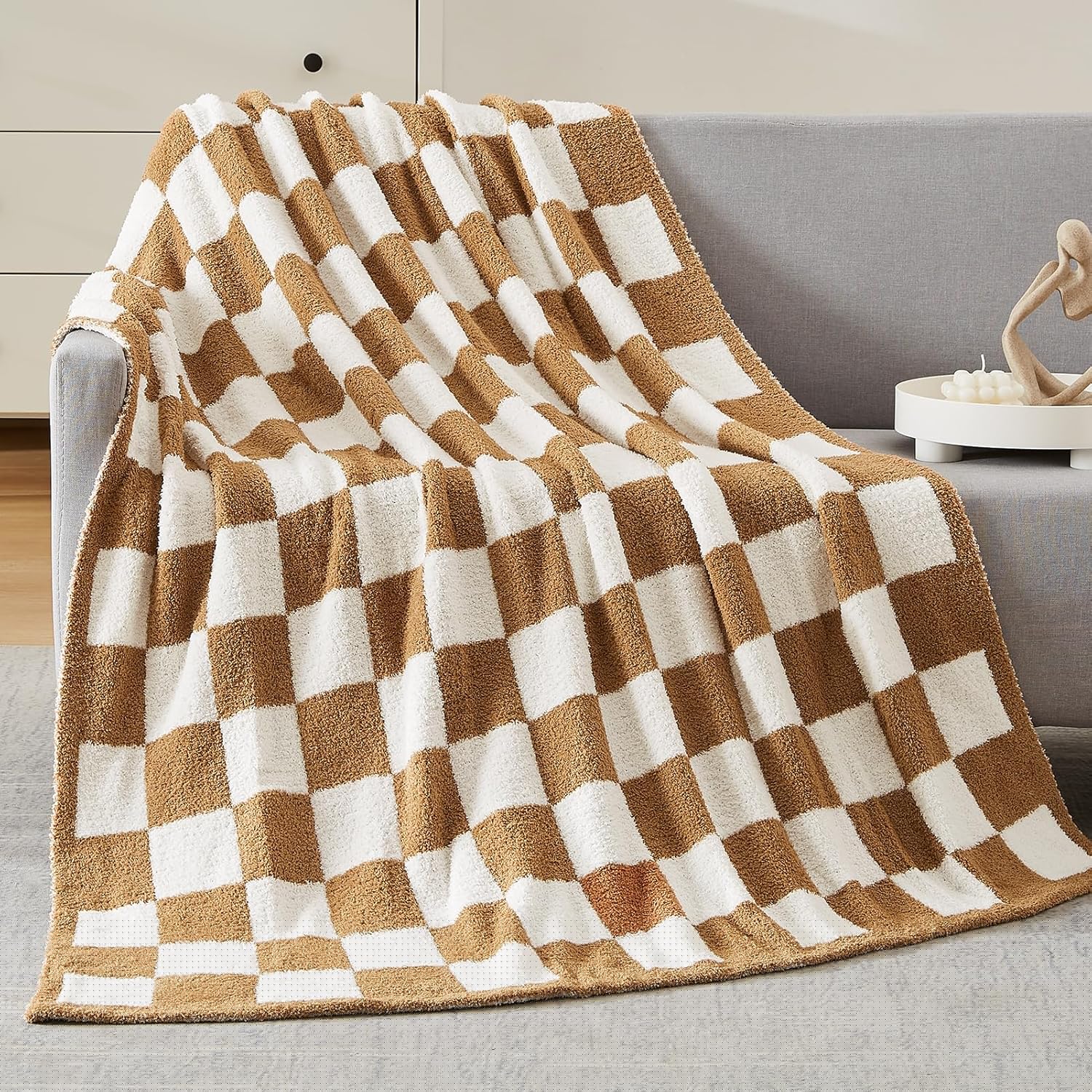 Melex Checkered Throw Blanket