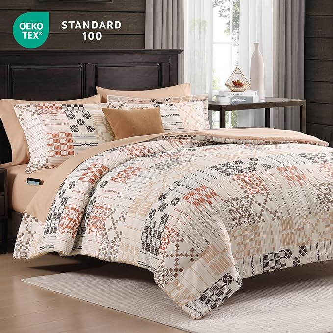 Melex Plaid Comforter Set