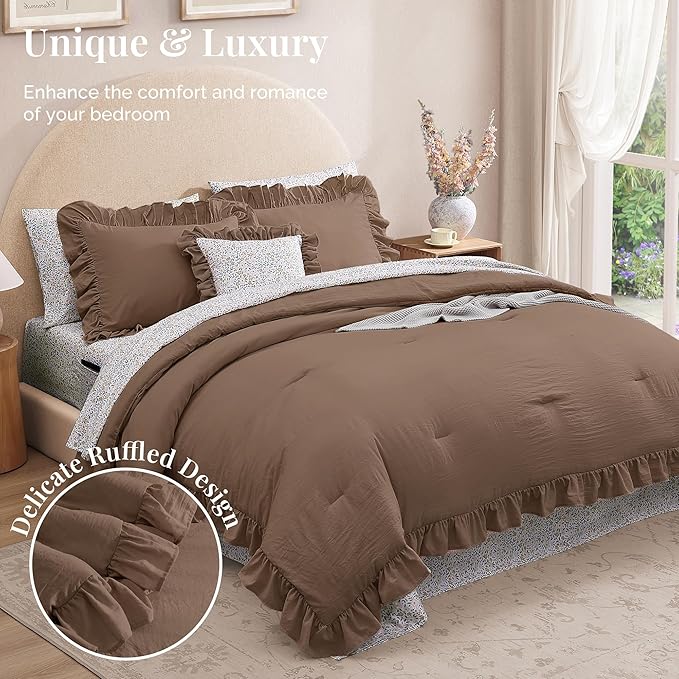 Melex Ruffle Comforter Set