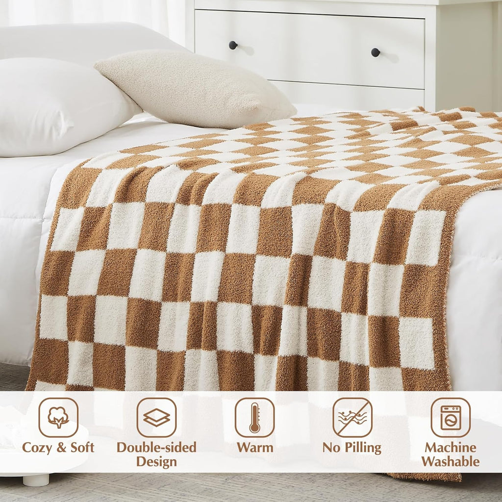 Melex Checkered Throw Blanket