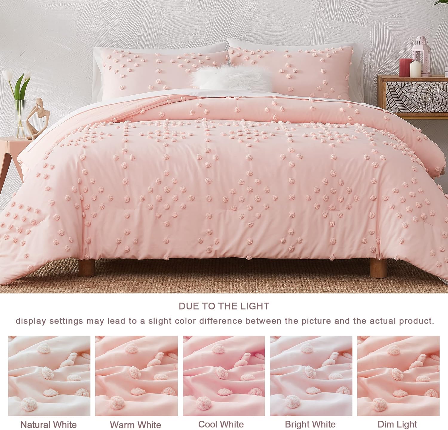 Melex Pom Tufted Comforter Set