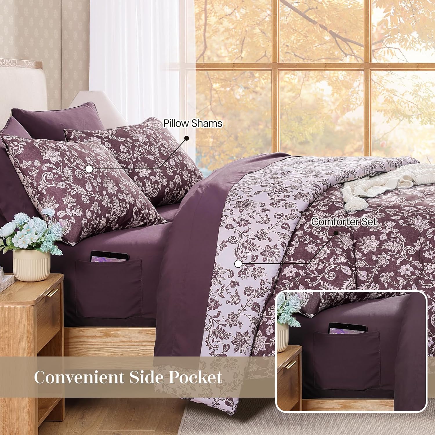 Botanical Flowers Comforter Set